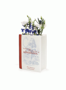 VAPP01 Vase Ceramic Book 14cm - Pulteney Press Alice